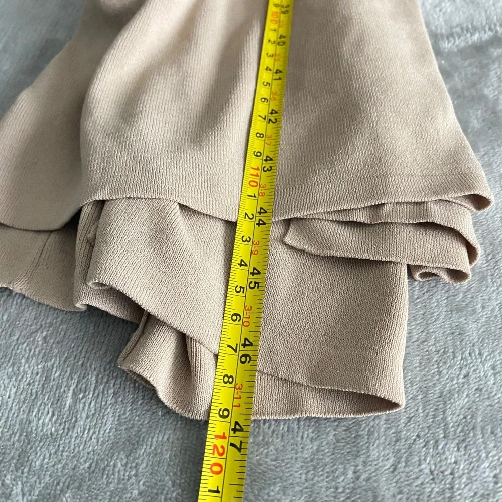 ELOQUII Cardigan Women‎ 18/20 Tan Open Front Longline Side Slit Duster Sweater